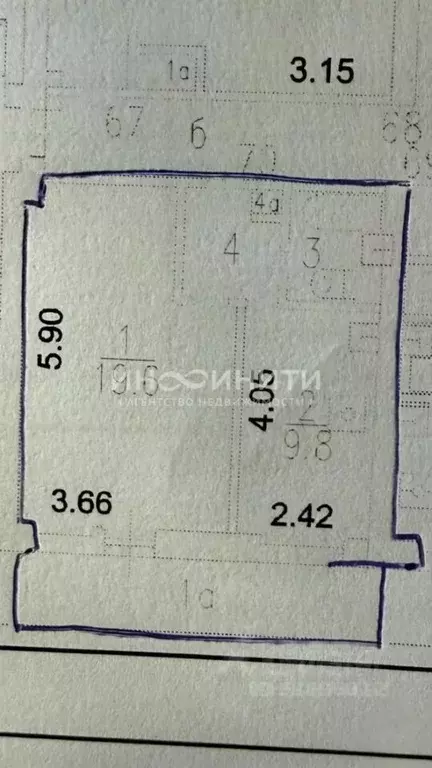 1-к кв. Москва Гороховский пер., 11-13 (35.1 м) - Фото 2