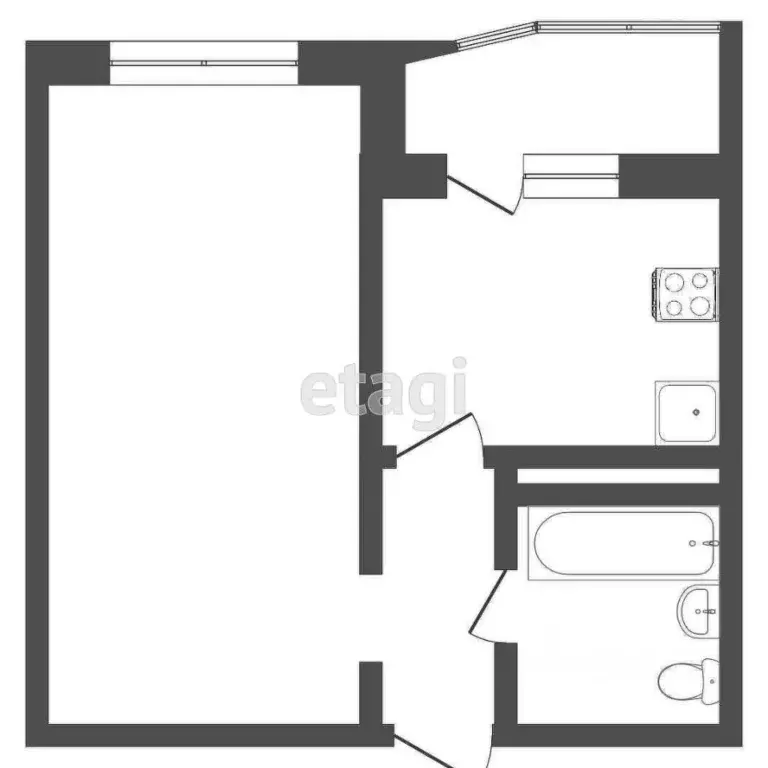1-к кв. Тюменская область, Тюмень ул. Николая Никитина, 2к1 (41.0 м) - Фото 2