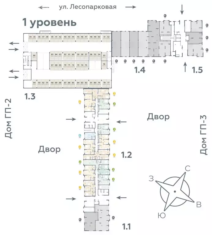 2-комнатная квартира: Тюмень, Лесопарковая улица, 22 (76.3 м) - Фото 1