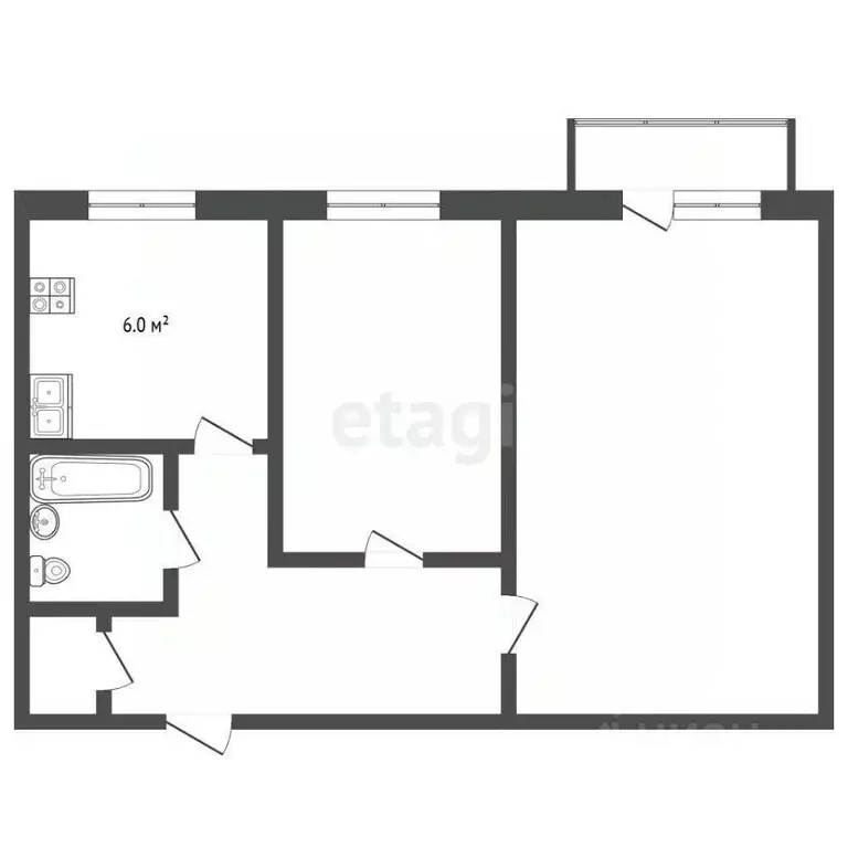 2-к кв. Владимирская область, Муром ул. Автодора, 44 (44.6 м) - Фото 2