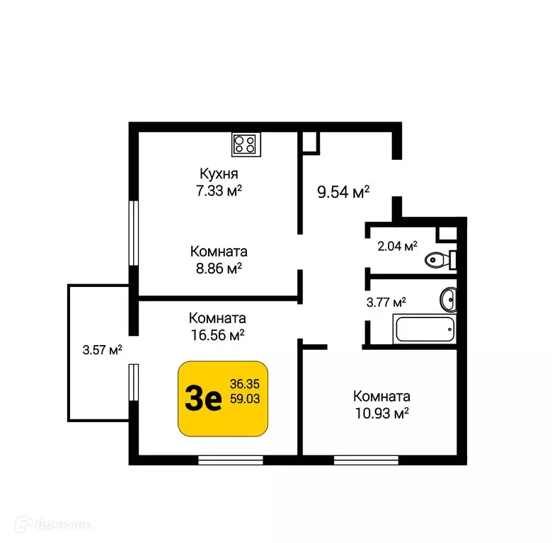 Продаётся 3-к квартира, 60.1 м - Фото 0