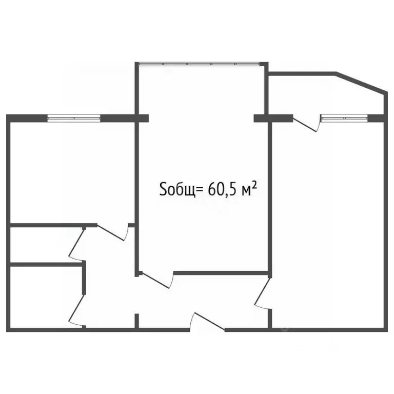2-к кв. Брянская область, Брянск ул. А.К. Толстого, 4 (60.5 м) - Фото 2