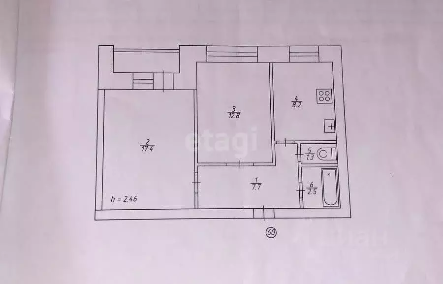 2-к кв. Удмуртия, Глазов ул. Калинина, 2 (49.9 м) - Фото 1