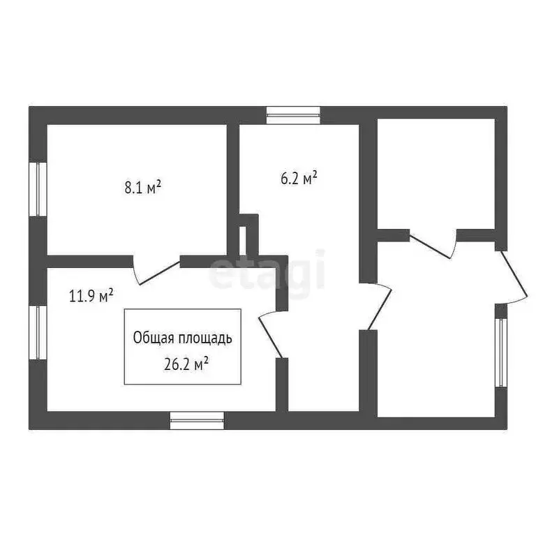 Дом в село Новоцелинное, улица Гагарина (26.2 м) - Фото 2