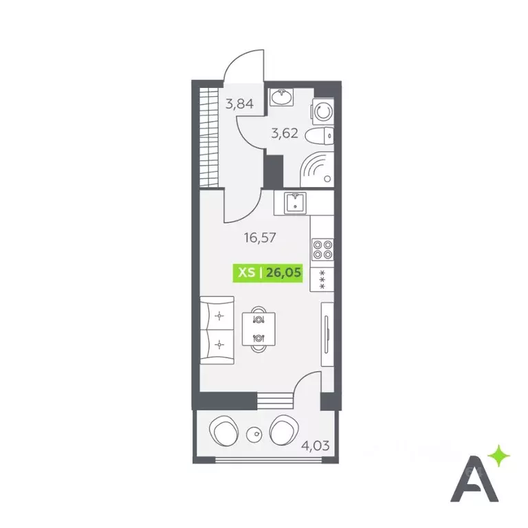 Студия Ленинградская область, Всеволожский район, Заневское городское ... - Фото 1