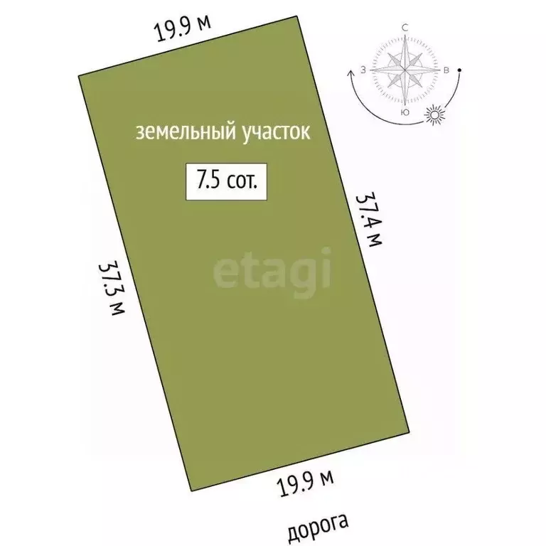 Участок в Тюменская область, Тюменский муниципальный округ, д. Елань ... - Фото 2