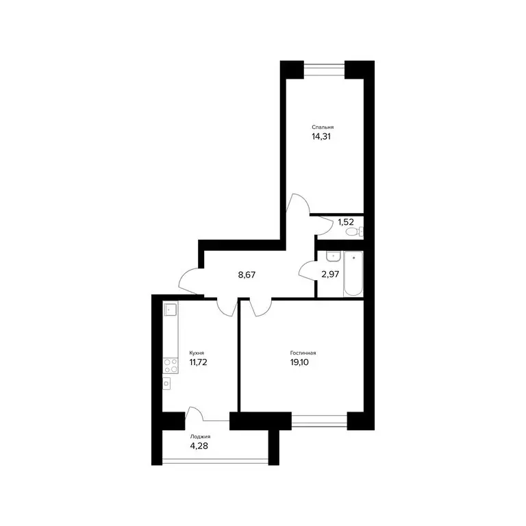 2-комнатная квартира: Ярославль, улица Александра Додонова, 10к4 ... - Фото 0