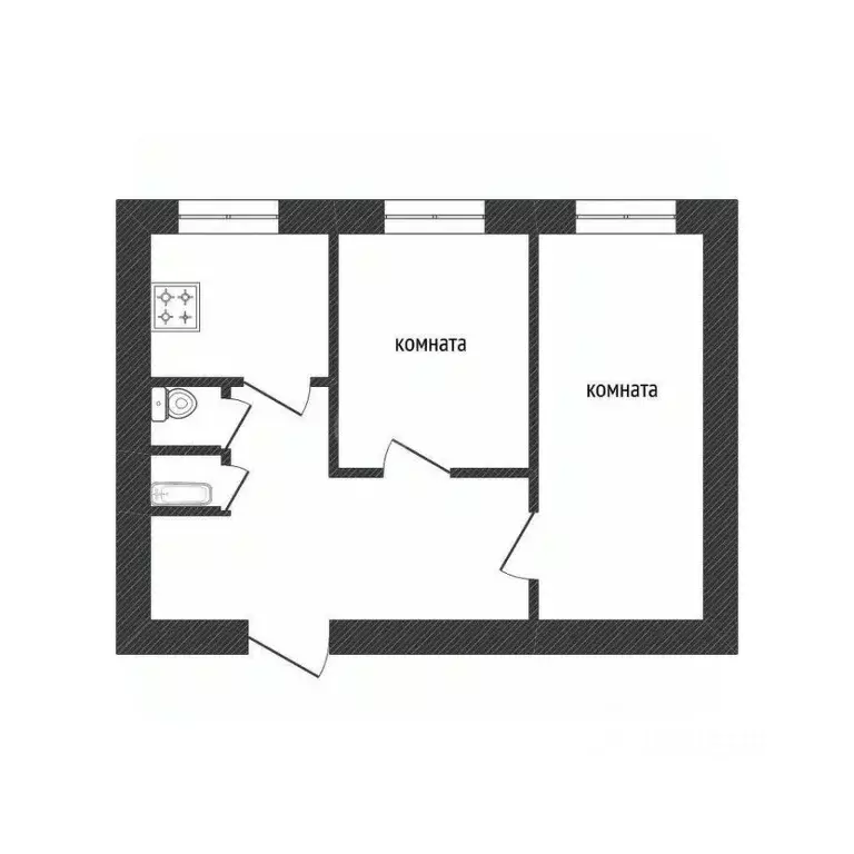 2-к кв. Ленинградская область, Сясьстрой Волховский район, ул. ... - Фото 2