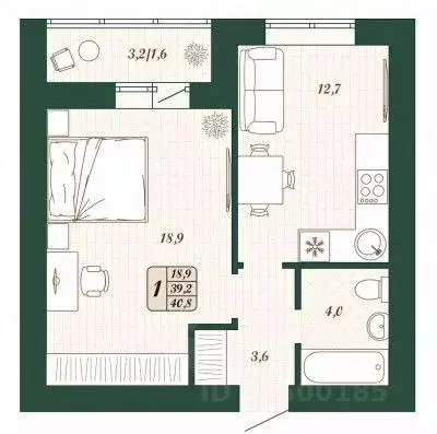 1-к кв. Самарская область, Волжский район, Смышляевка городское ... - Фото 1