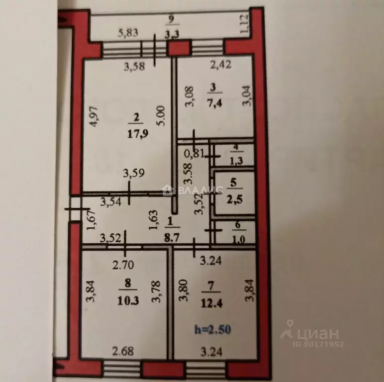 3-к кв. Башкортостан, Стерлитамак ул. Тукаева, 5В (61.5 м) - Фото 1