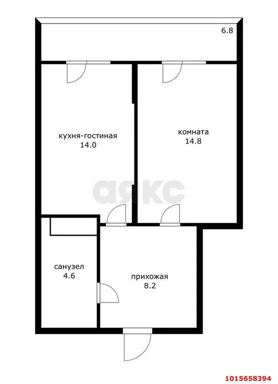 1-комнатная квартира: посёлок Знаменский, Природная улица, 10Бк22 ... - Фото 1