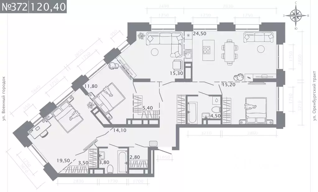 4-к кв. Татарстан, Казань Первомайский жилмассив, Оригана жилой ... - Фото 0