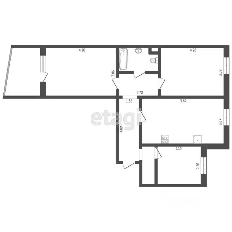 3-к кв. Тюменская область, Тюмень ул. Домостроителей, 18 (65.8 м) - Фото 1