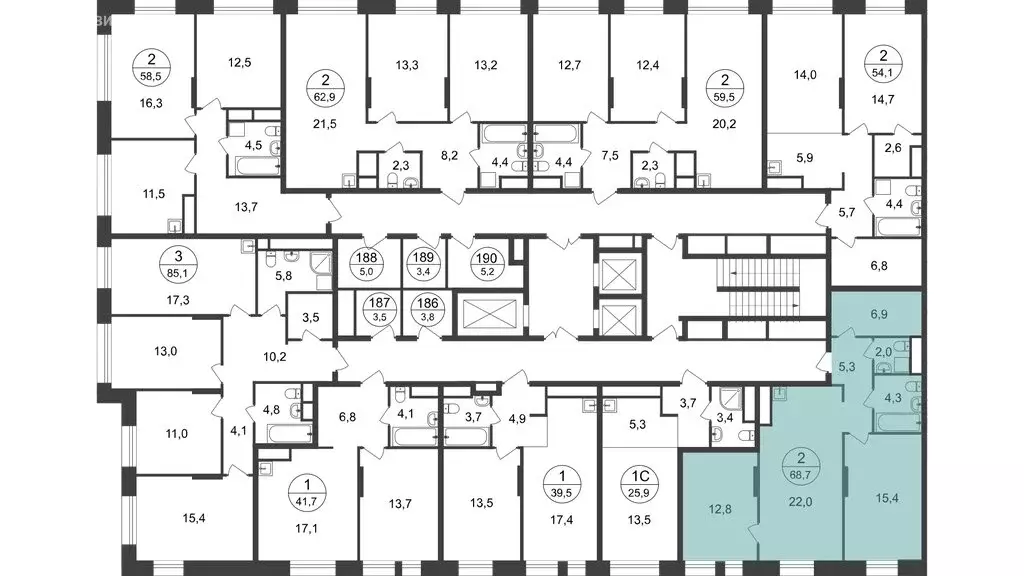 2-комнатная квартира: Московский, улица Никитина, 3к3 (66.6 м) - Фото 2
