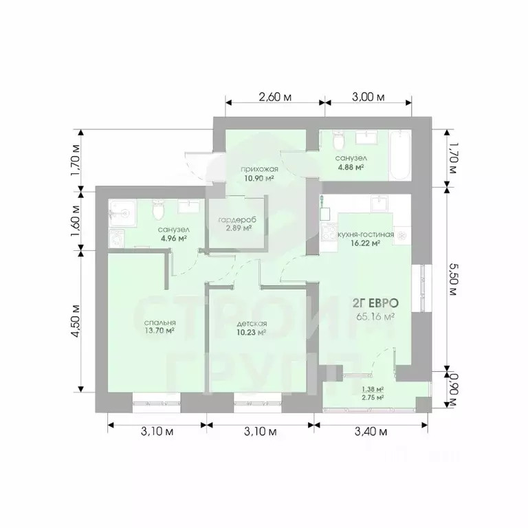 2-к кв. Владимирская область, Суздаль  (65.16 м) - Фото 1