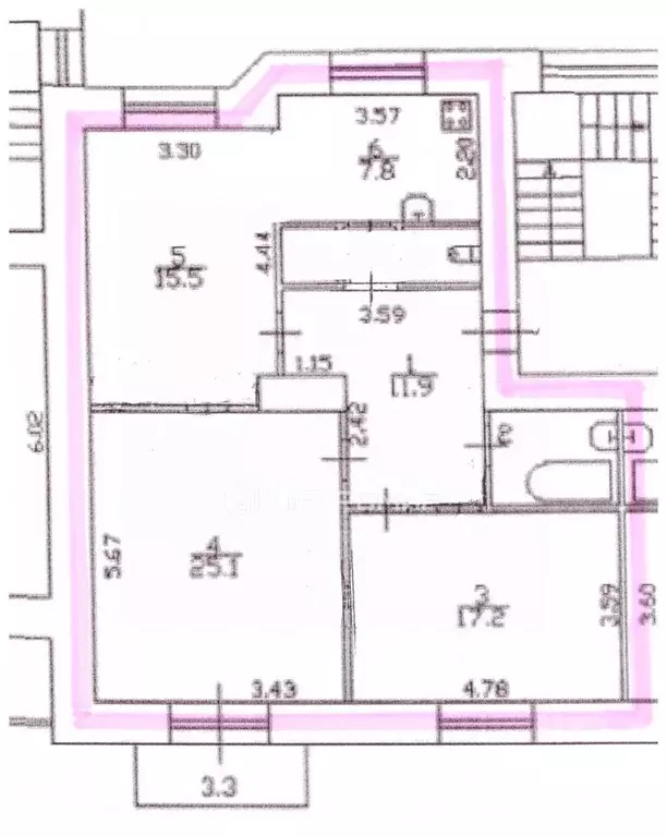 3-к кв. Санкт-Петербург ул. Красного Текстильщика, 9-11 (84.7 м) - Фото 2