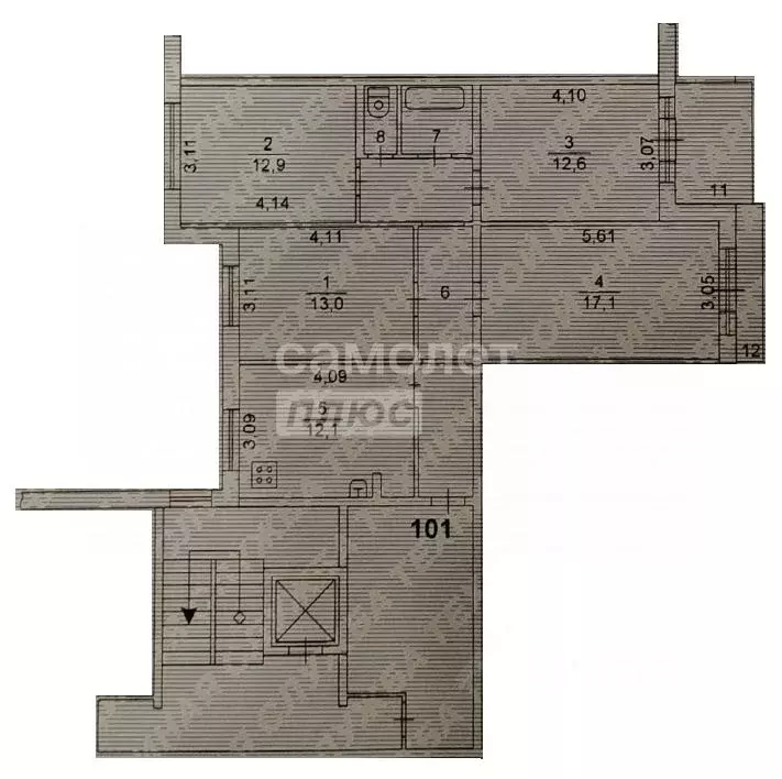 4-к кв. Челябинская область, Челябинск ул. 250-летия Челябинска, 9 ... - Фото 2