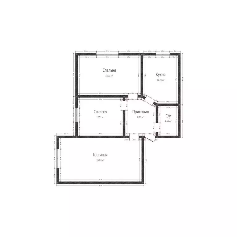 3-комнатная квартира: Махачкала, улица Гагарина, 68Ж (91 м) - Фото 1