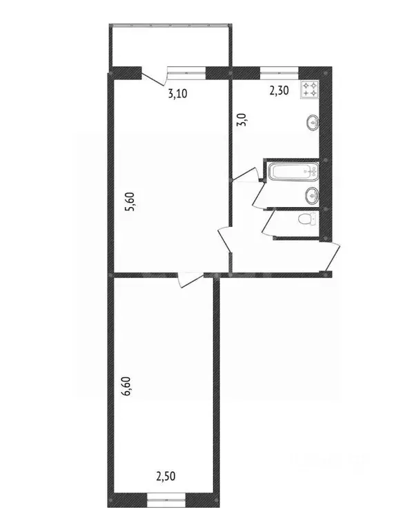2-к кв. Белгородская область, Белгород ул. Некрасова, 34 (44.0 м) - Фото 1