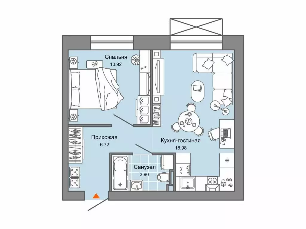 1-комнатная квартира: Киров, улица 4-й Пятилетки, 84 (41 м) - Фото 1