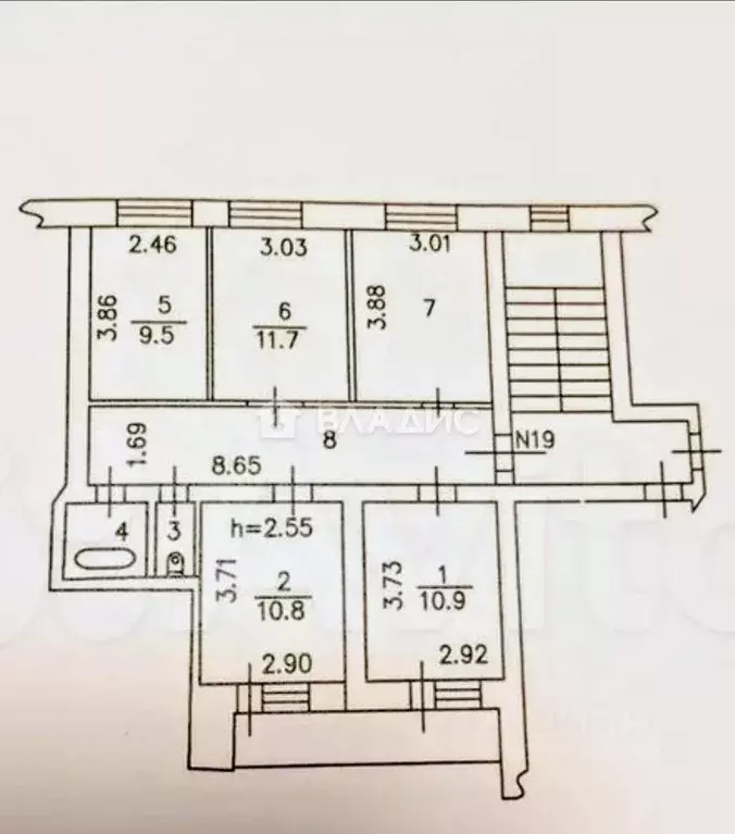 4-к кв. Владимирская область, Вязники ул. Металлистов, 23А (71.0 м) - Фото 2