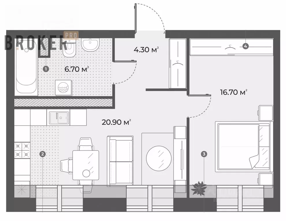 Комната Санкт-Петербург Зеленогорская ул., 3 (16.8 м) - Фото 1