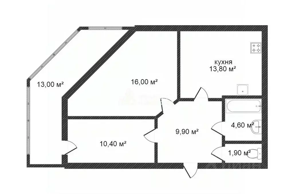 2-к кв. Ямало-Ненецкий АО, Новый Уренгой Тундровый мкр, 5 (58.1 м) - Фото 0