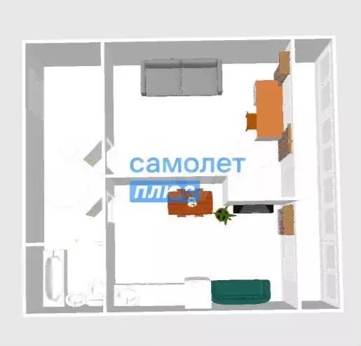 2-к. квартира, 46 м, 9/9 эт. - Фото 1