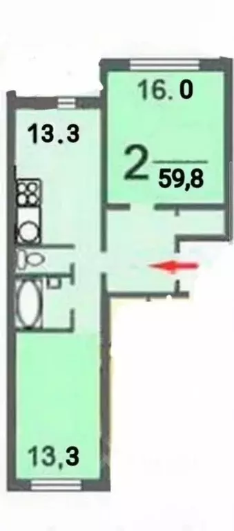 2-к кв. Москва Дмитровское ш., 165Ек10 (60.0 м) - Фото 2
