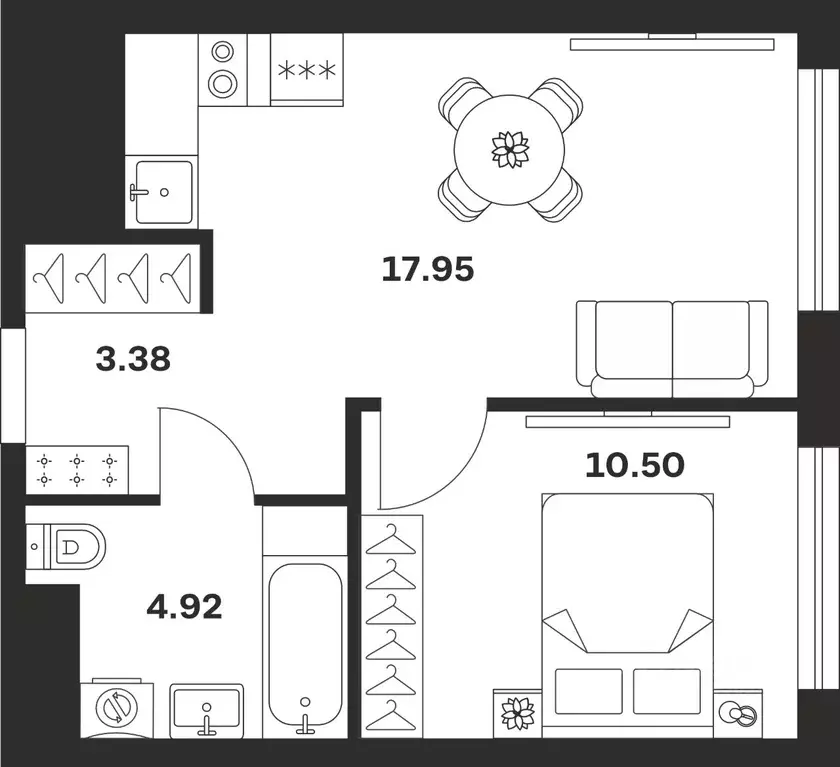 1-к кв. Тульская область, Тула Парк Патриот жилой комплекс (36.75 м) - Фото 1