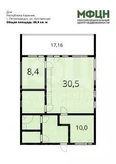 Дом в Карелия, Петрозаводск ул. Лиственная, 33 (89 м) - Фото 2