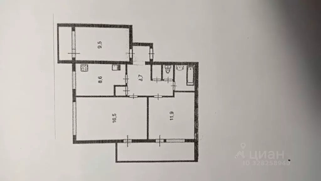 3-к кв. Ленинградская область, Выборгский район, пос. Поляны 63 (60.4 ... - Фото 1