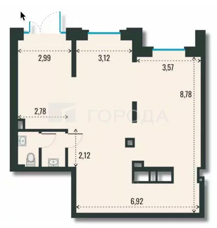 Офис в Новосибирская область, Новосибирск ул. Шевченко, 19/1к1 (81 м) - Фото 2
