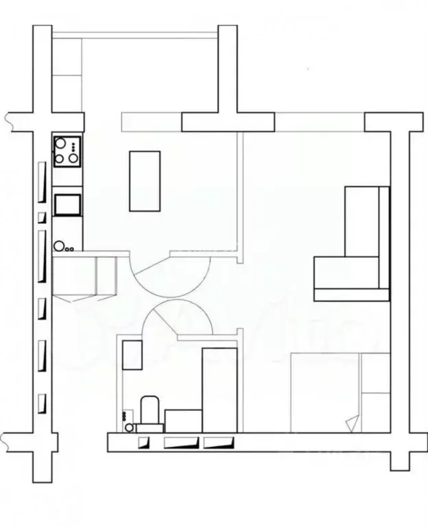 1-к кв. Башкортостан, Салават ул. Бекетова, 32 (40.9 м) - Фото 1