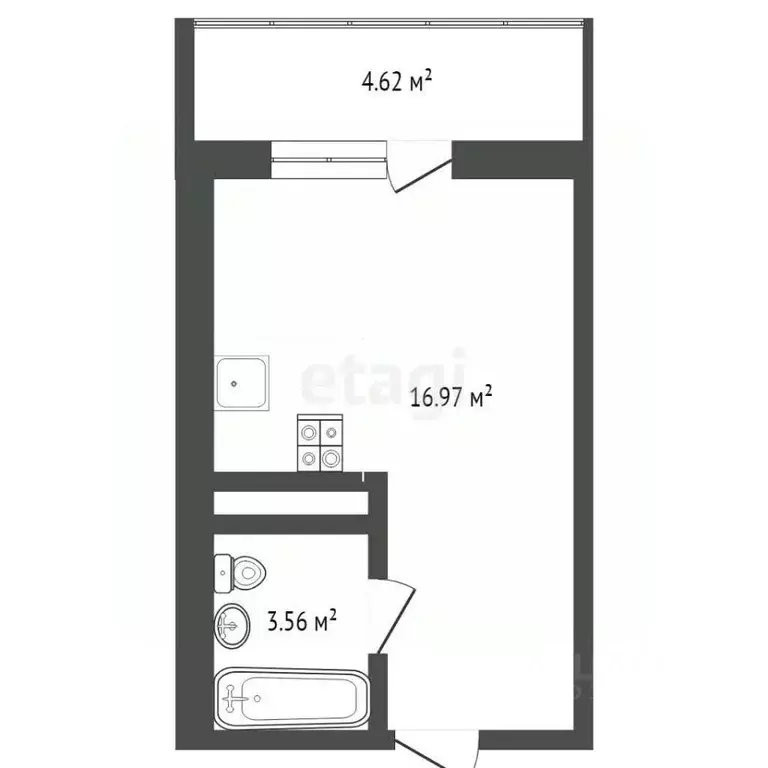 Студия Тюменская область, Тюменский муниципальный округ, д. Патрушева ... - Фото 2