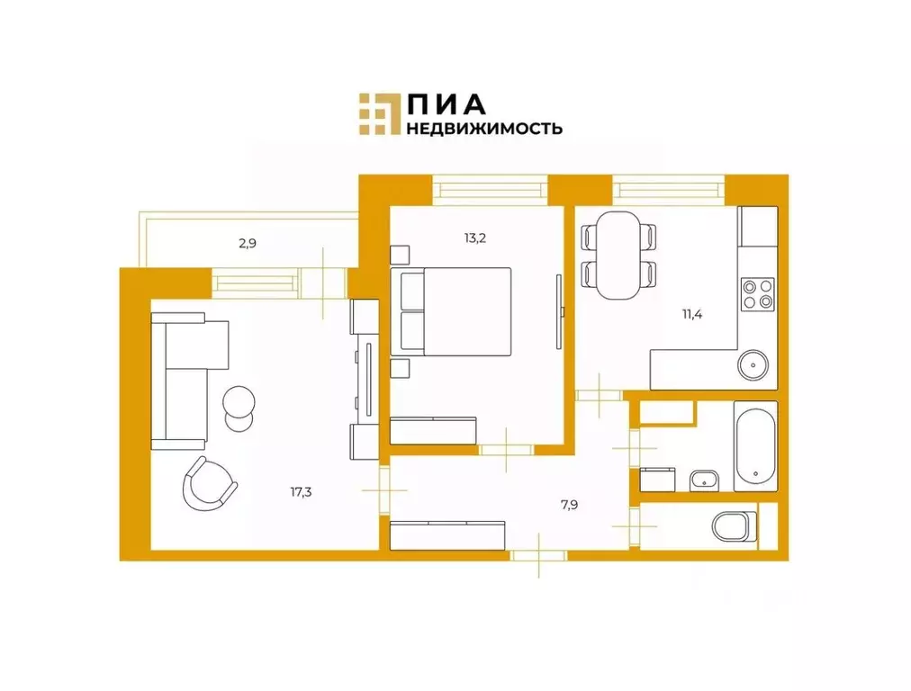 2-к кв. Санкт-Петербург просп. Энгельса, 132к1 (55.4 м) - Фото 2