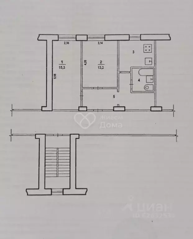 2-к кв. Волгоградская область, Волгоград ул. Фадеева, 37 (50.5 м) - Фото 2