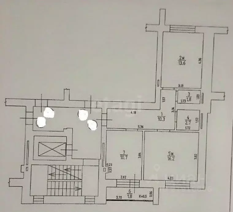 2-к кв. Калининградская область, Калининград ул. Аксакова, 106 (55.3 ... - Фото 2