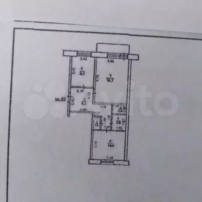 2-к. квартира, 49,3 м, 4/5 эт. - Фото 0
