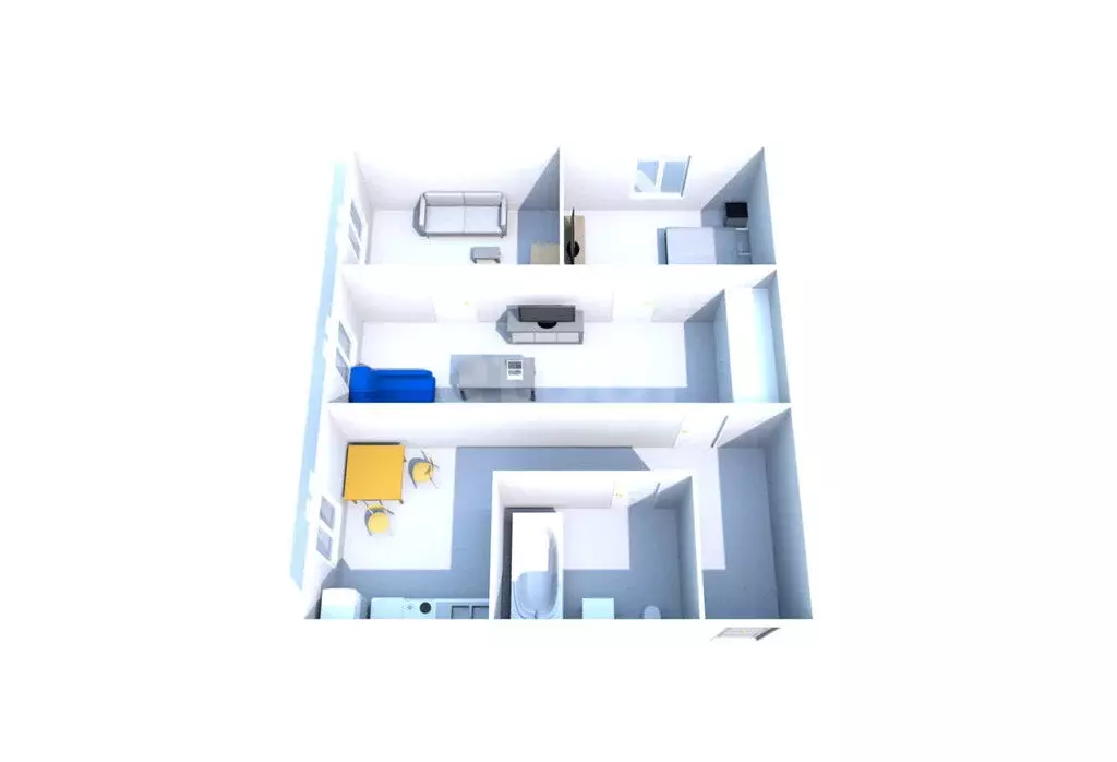 3-комнатная квартира: Южно-Сахалинск, проспект Мира, 393Б (47 м) - Фото 1