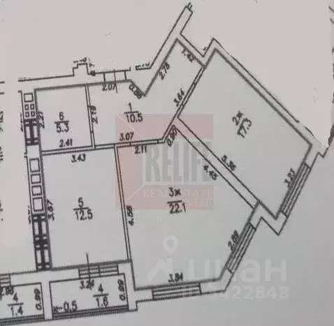 2-к кв. Калининградская область, Калининград ул. Виктора Денисова, ... - Фото 2