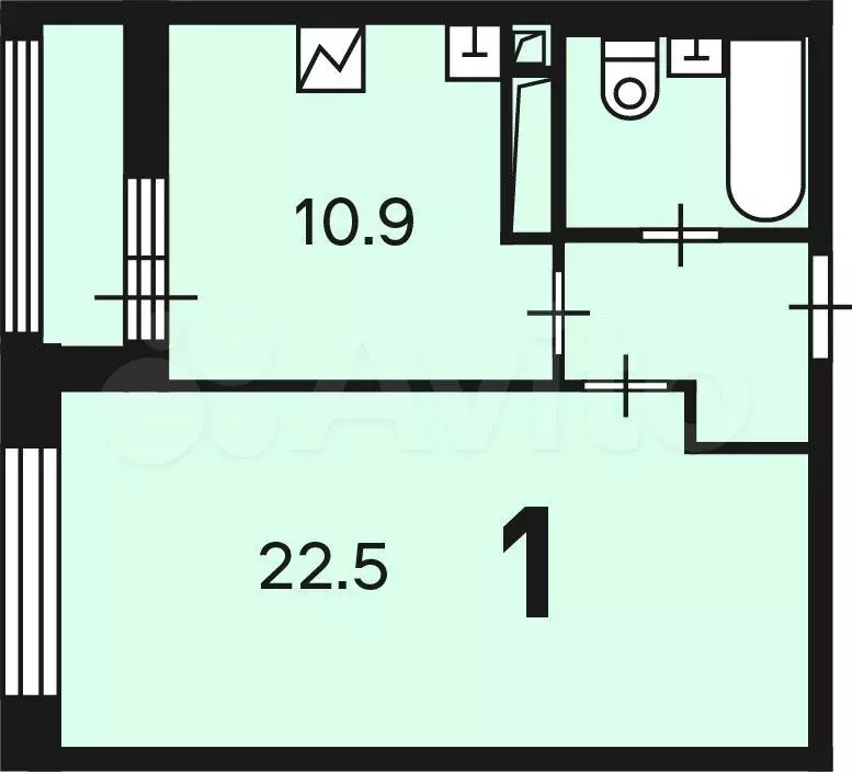 Аукцион: 1-к. квартира, 41 м, 25/29 эт. - Фото 1