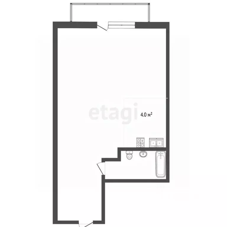 Студия Алтайский край, Барнаул ул. Никитина, 107 (26.0 м) - Фото 2