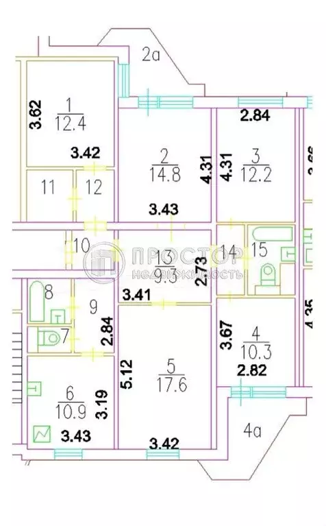 5-к. квартира, 111,7 м, 7/12 эт. - Фото 0