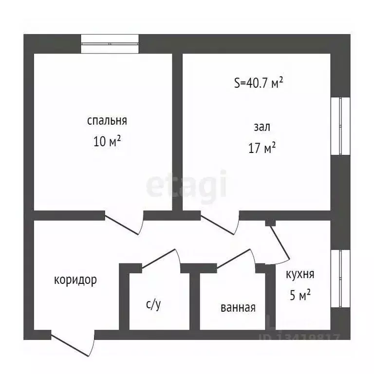 2-к кв. Брянская область, Суземка рп ул. Лермонтова, 2к1 (40.7 м) - Фото 1