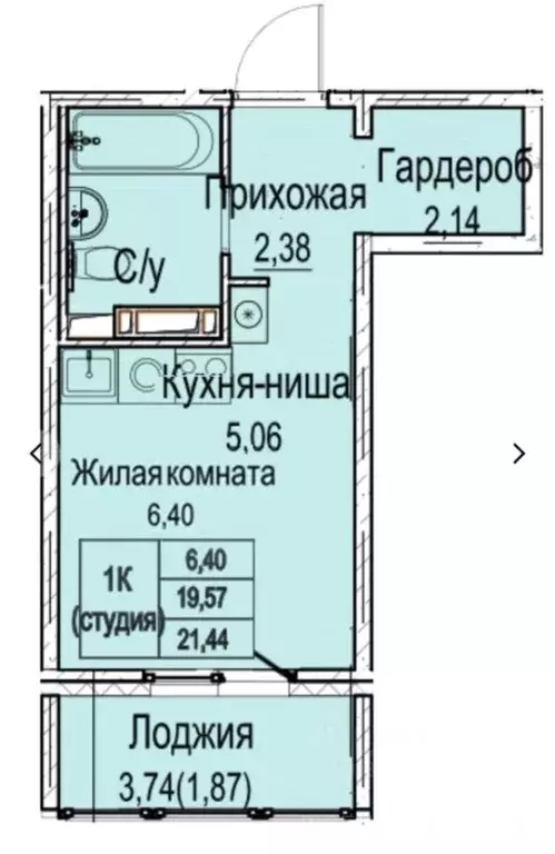 Студия Нижегородская область, Нижний Новгород Вязниковская ул. (21.83 ... - Фото 1