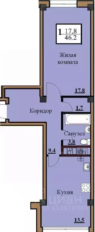 1-к кв. Ставропольский край, Ессентуки Просторная ул., 36к3 (45.4 м) - Фото 0
