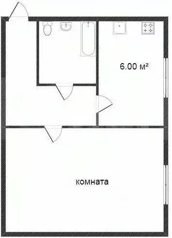 1-к кв. Костромская область, Кострома проезд Антроповский, 2 (32.4 м) - Фото 2