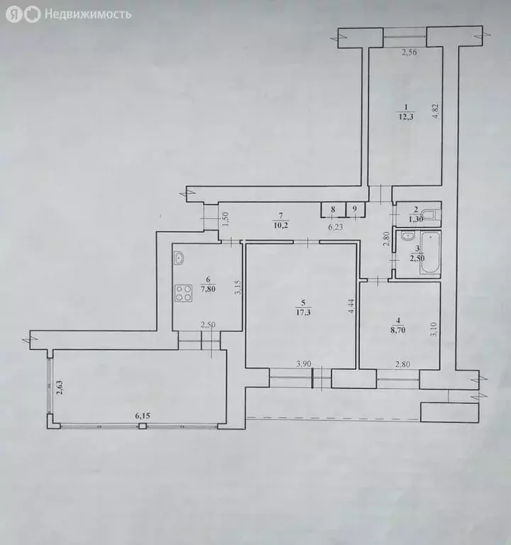 3-комнатная квартира: Волгоград, улица Кирова, 107Б (61 м) - Фото 2