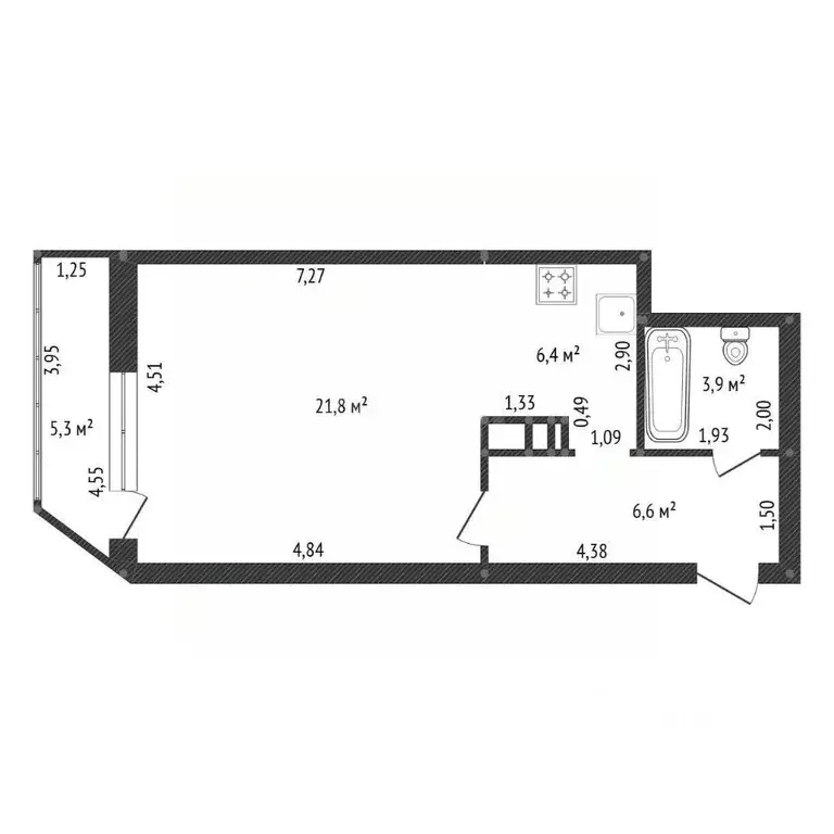 1-к кв. Башкортостан, Уфа Бакалинская ул., 21 (37.5 м) - Фото 2